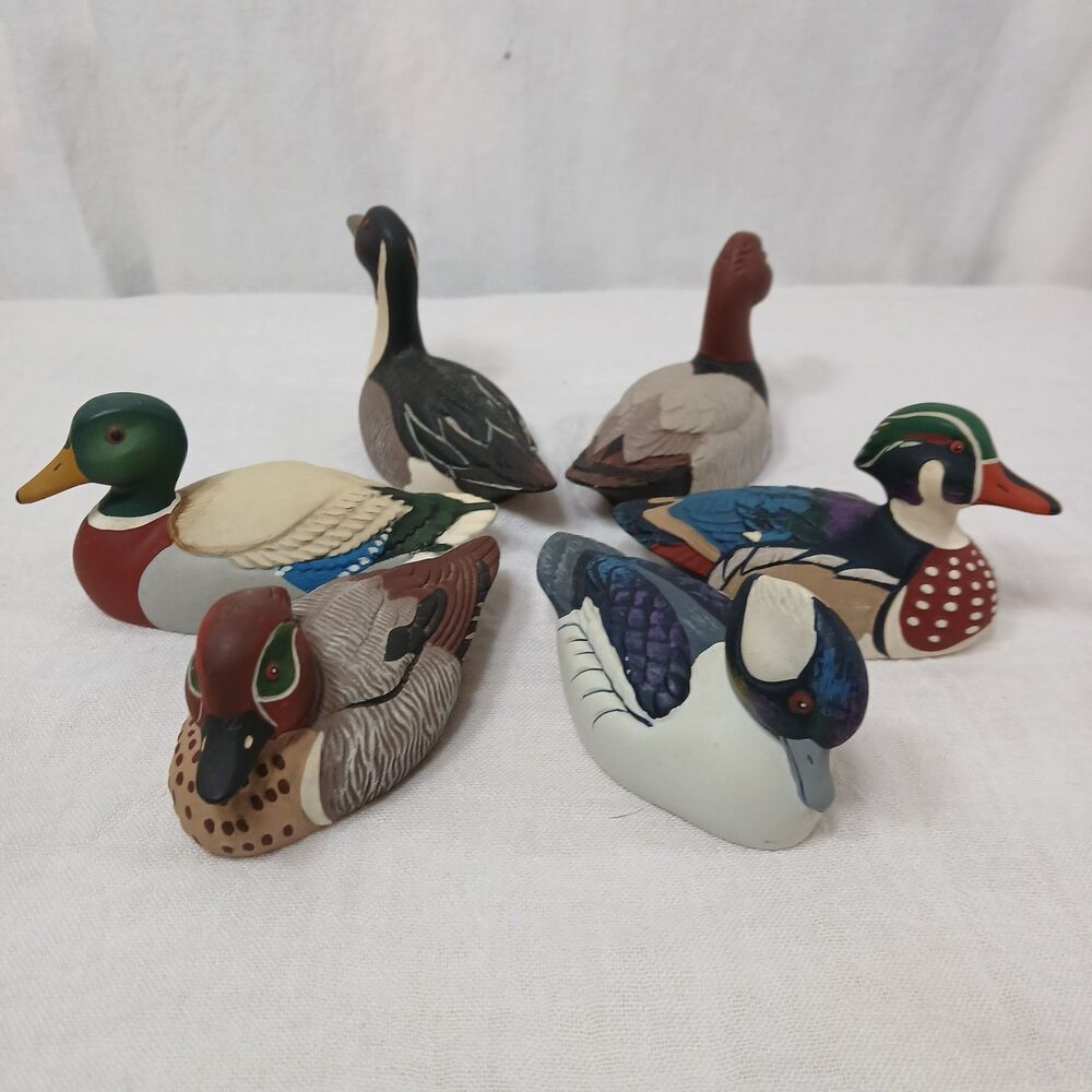 Vtg 1983-1984 Avon Collector Duck Series Figurines Lot of 6 Miniature Decoys